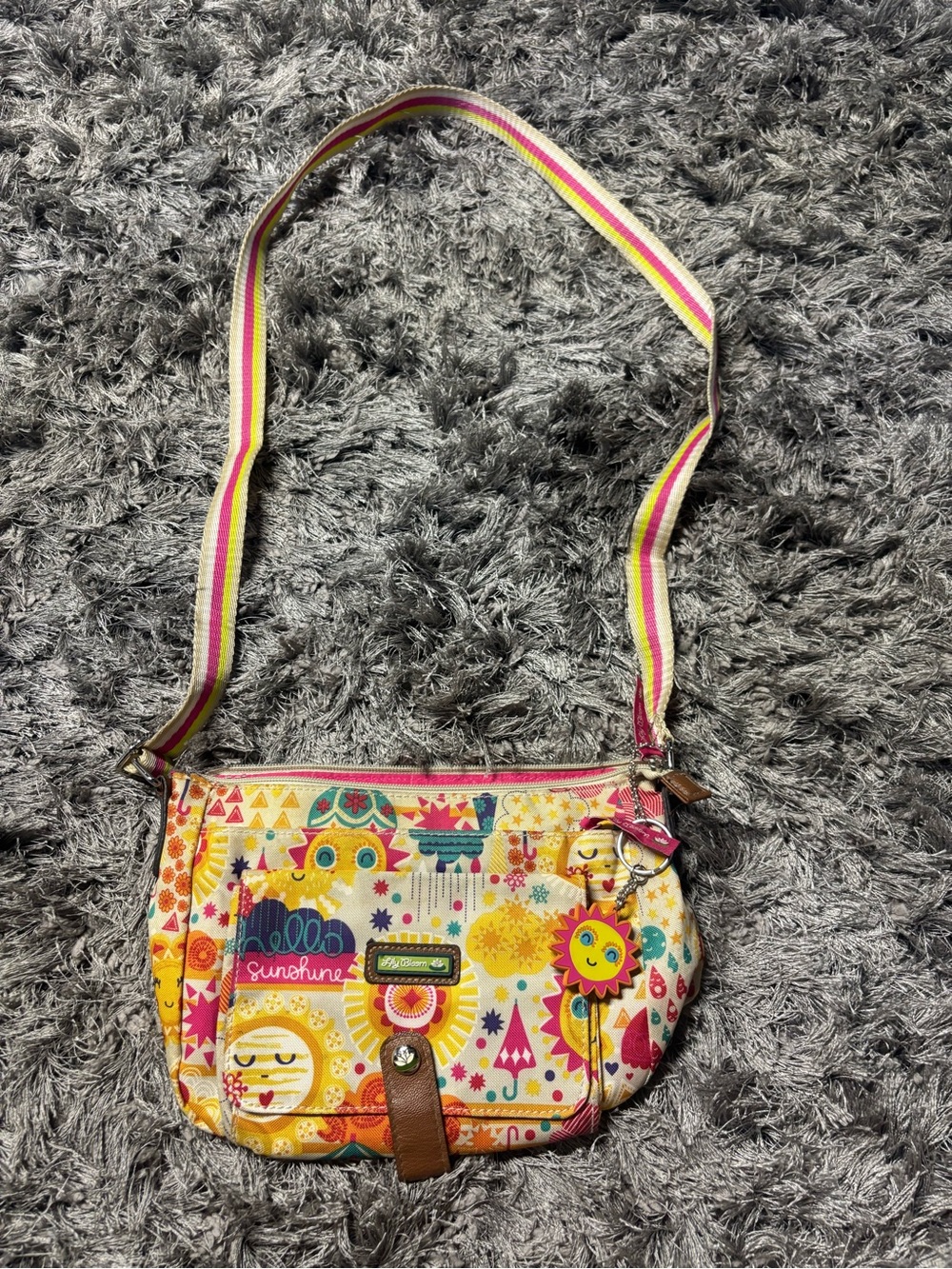 Lily Bloom Colorful Hello Sunshine Crossbody Bag